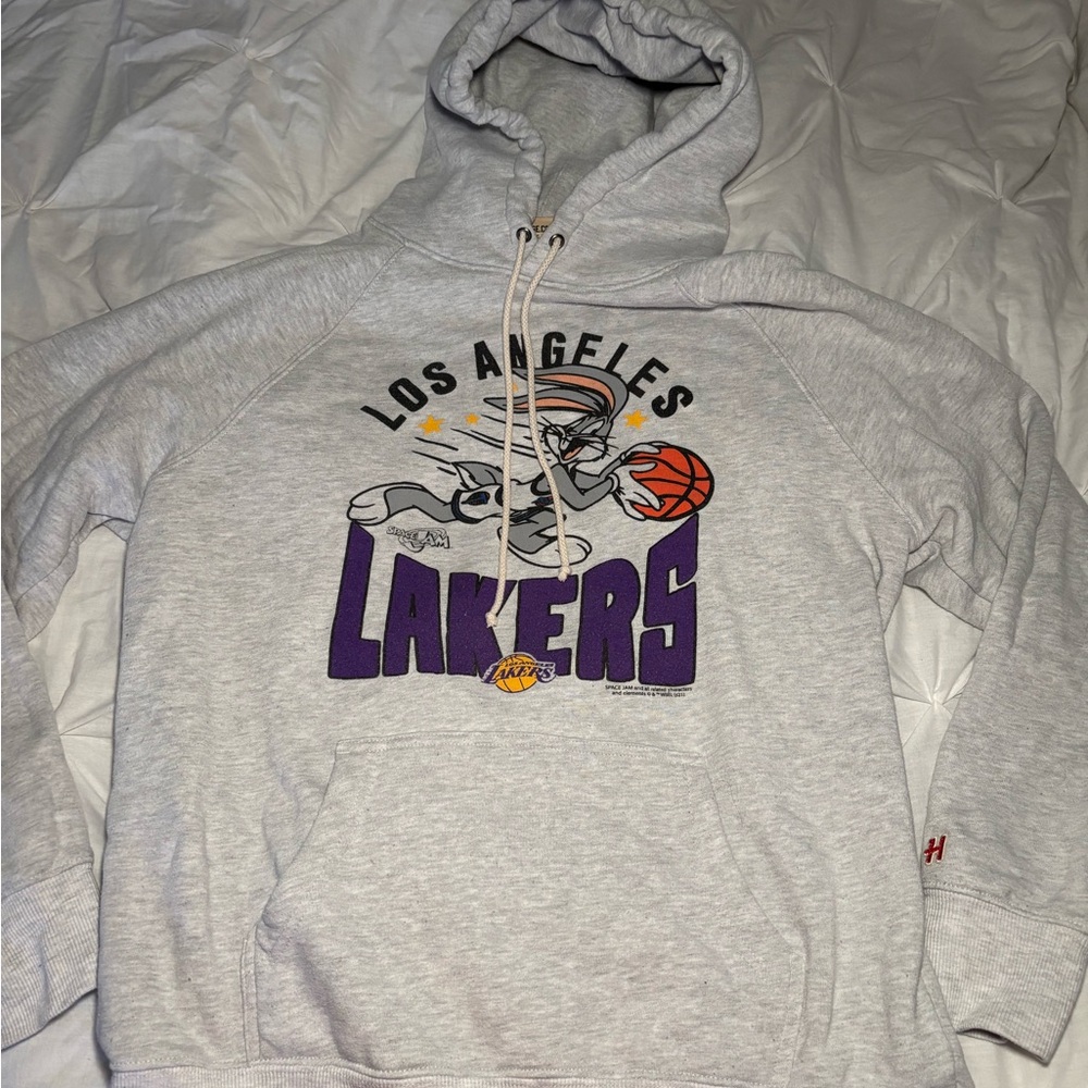 Gray Los Angeles Lakers Hoodie